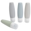 Empty Dispenser Bottle Silicone Refillable Container Shampoo Body Wash Travel