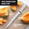 RADA Cutlery Serrated Slicer Knife (R138), 7" Stainless Steel Hollow