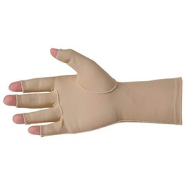 PERFORMANCE HEALTH Over-the-Wrist Edema Gloves, Open Finger, Left, Medium, Nylon-Cotton, Helps Reduce Swelling, Manage Edema, Extends Past Wrist, Unrestricted Movement of the Fingers, Latex-Free