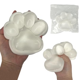 Squishy, 1 Piece Squishy Toy, Big Cat Paw Squeeze Toy, Squeeze Toy, Anti Stress Toy, Squishy Cat Toy, Kawaii Stress Squeeze Toy, Stress Balls, for Children and Adults (Transparent XL)