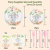 AWLZJZQA 192 Pcs Elephant Baby Shower Plates and Cups and