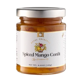 Gourmanity Spiced Mango Chutney, Moderately Hot and Spicy, Pair with Crackers and Cheese or in your Favorite Sauce, All Natural, Non-GMO, Product of Belgium, 6.35oz