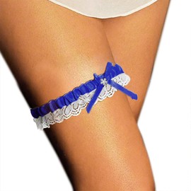 EVAZEN Bride Wedding Garter White Lace Floral Garters Bowknot Stretch Leg Garter Set Bridal Accessories for Women and Girls