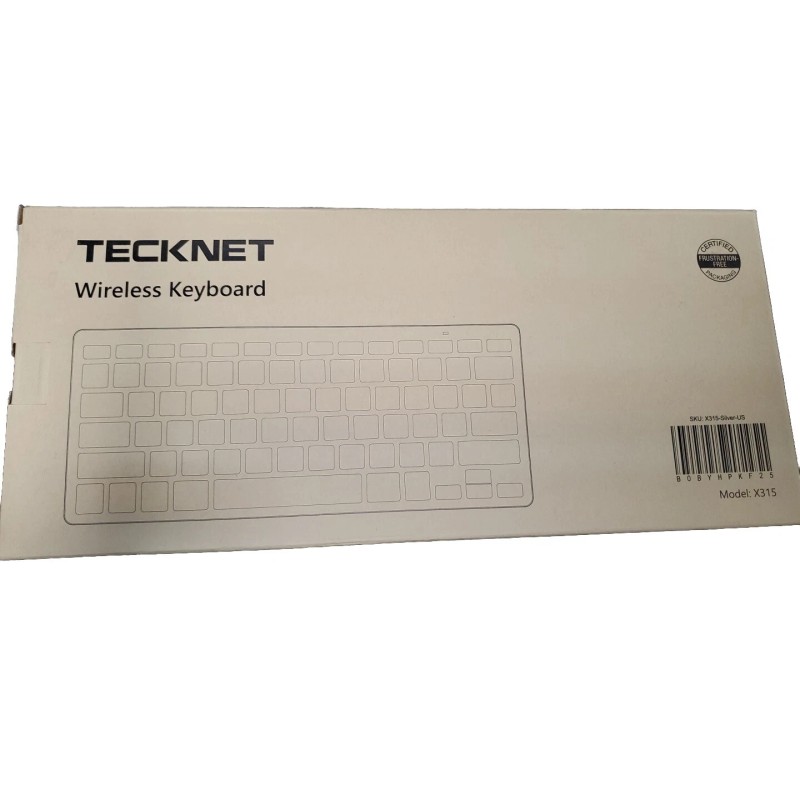 TECKNET - Slim Wireless Keyboard, SILVER