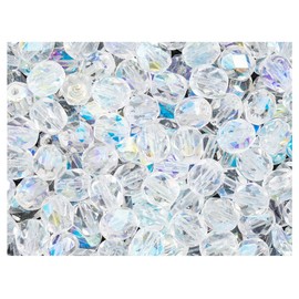 Czech Faceted Glass Beads Fire-Polished Round 6 mm Crystal AB Pack of 300