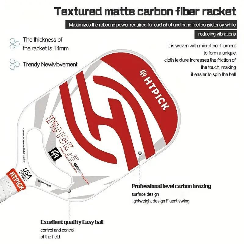 [14mm]T700 Carbon Fiber pickleball paddle Super Gritty Rock Surface, Wind-Tunnel