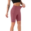 Persit Women's Short Leggings, Opaque Cycling Shorts with Pockets, Dustyrosis