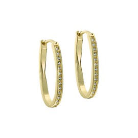 Ted Baker London Shivanna Crystal Shimmer Hoop Earrings for Women (Gold/Crystal)