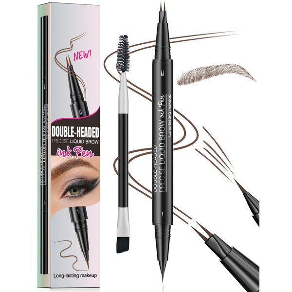 Erinde Eyebrow Pen - Eyebrow Pencil 2-in-1 Dual-Ended Eye Brow