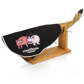 Steelblade T-404 PATA Black Kukuxumusu Ham Cover Colour 50% Cotton - Extra Long Ham Cover of 55 cm - Ideal for Ham and Pallets - Negra Model