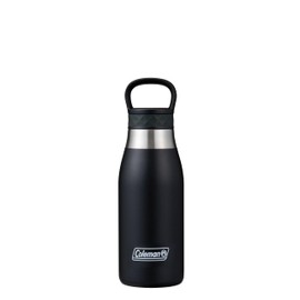 Coleman Double Stainless Steel Bottle, 350 (Black) Water Bottle, Vacuum Insulated, Heat Insulated, w/Lid, Wide Mouth, Outdoor, Handle Included, Commuting to Work or School, Club Activities