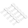 51mm 30pcs Binder Clips Strong Clamping Force Metal Hollow Tail