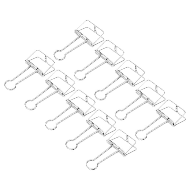 51mm 30pcs Binder Clips Strong Clamping Force Metal Hollow Tail