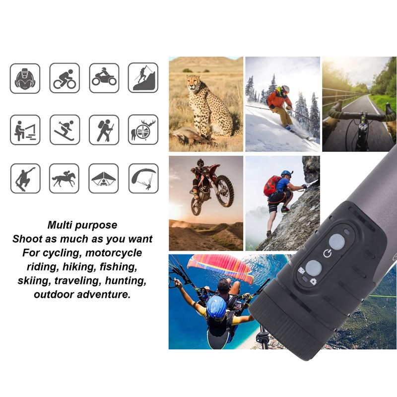 4K Action Camera Waterproof Bike Motorcycle Helmet Camera Anti Shake