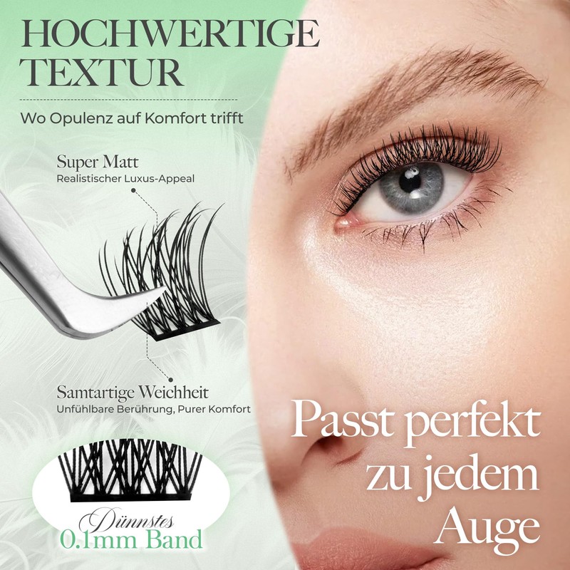 LASHVIEW Cluster Eyelashes, Eyelash Clusters, Natural Look Cluster Eyelash Extensions,