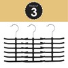 Home Basics 3-Pack Non-Slip Velvet Tie Hanger Organizer Rack 360°
