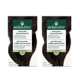 HERBATINT, Coloración Permanente para Cabello en Gel - color CASTAÑO OSCURO 3N - 170 ml - Sin Amoníaco - 100% Cobertura de Canas - para Pieles Sensibles - con 8 Extractos Naturales BIO - Pack 2 pzas
