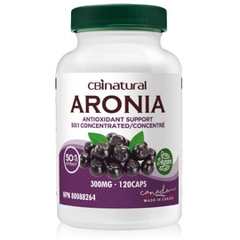CBI Natural Aronia 50:1 Extract, 15000 mg Strength, 120 Vegan Capsules, 4-Month Supply