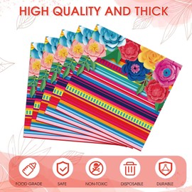 40PCS Mexican Napkins for Cinco de Mayo Party Decorations 2-Ply Mexican Themed Colorful Disposable Paper Beverage Napkins for Taco party Birthday Baby Shower Mexican Fiesta Party Decorations Supplies