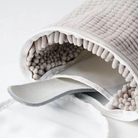 Shoe Washing Bag for Washing Machine, Laundry Shoe Bag for Washer and Dryer, Reusable Shoe Washing Bag for All Shoe Types and Sizes (Grey 2 Pcs)