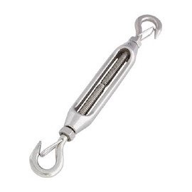 Mizumoto A1355 Stainless Steel Frame Type Turnbuckle with Locking Hook & Hook, 4 Minutes