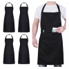 Generic 4 Delantales De Cocinero Con 2 Bolsillos, Impermeables