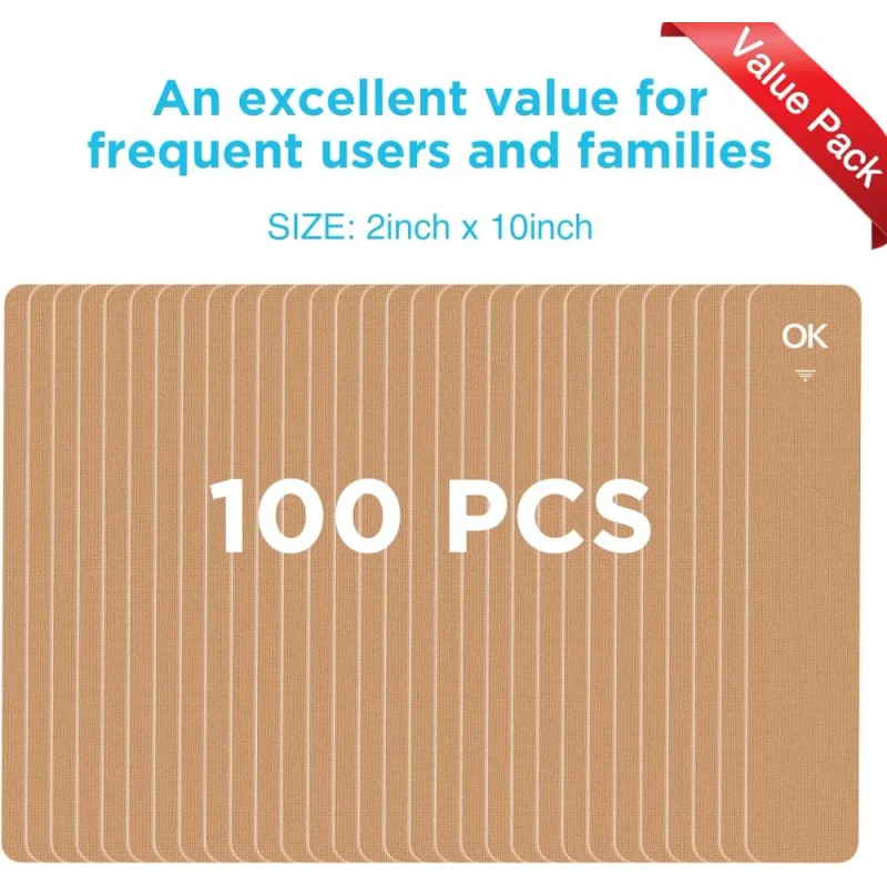 OK TAPE 100Pcs 프리컷 운동학 테이프 스트립 관절 지지 및