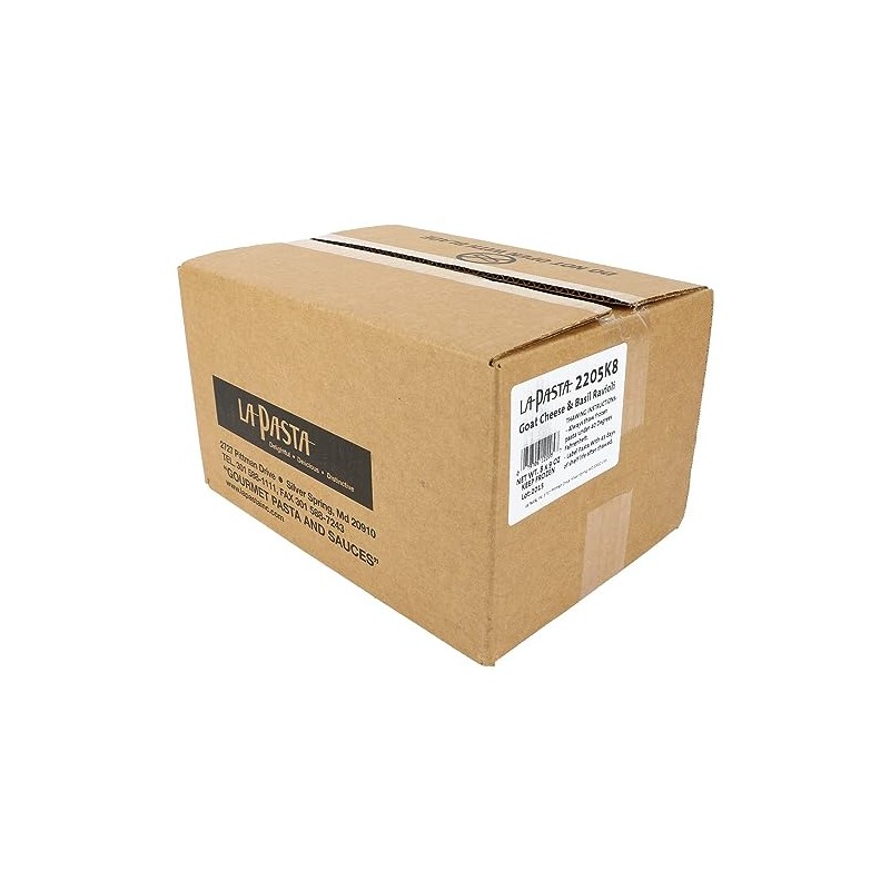 La Pasta Goat Cheese & Basil Ravioli (Case of 8)