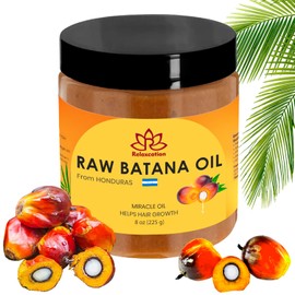 Batana Oil from Honduras - 100% Pure Raw Batana Oil - for Hair Growth, 100% Natural, Pure, Prevent Hair Loss and Enhances Hair Thickness in Men & Women (8 oz)