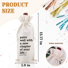 Xiyantiji Wine Bags New Job Gifts for Coworker Leaving Farewell Gifts for Friends Boss Teacher Moving Away Retirement Gift Pairs Well With a New Chapter of Your LifeWine Bottle Bag