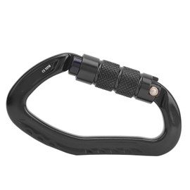 Outdoor Rock Climbing Carabiner Aluminum Alloy Auto Locking Safety Buckle AccessoryBlack