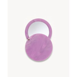 MACHETE Circle Pocket Mirror for Women Small Travel Mirror, Purse Mirror Compact Unique Gift (Orchid)