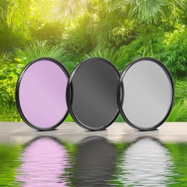 77mm 3 Piece Filter Kit (UV-CPL-FLD) for Nikon Coolpix P1100, Canon EOS R, EOS R5 II, EOS 6D, EOS 6D II, EOS 5D IV Camera with EF 24-105mm Lens