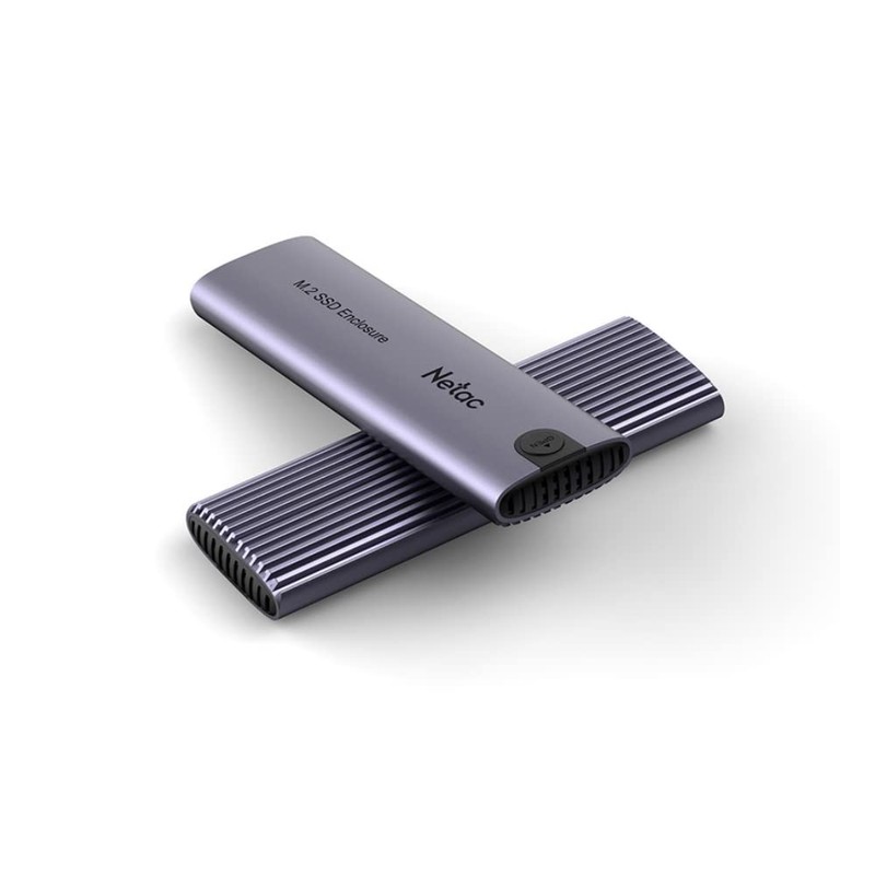 Netac M.2 NVMe/SATA External Enclosure, USB3.1, Aluminum, 10Gbps, USB C