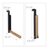 Relaxdays Folding Door Coat Rack for Hanging 6 Clothes Hangers