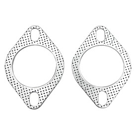QKWL 2PCS Automobile Exhaust Gasket, Exhaust Manifold Gasket, Strong Sealing and Rust-Proof, Suitable for Most Exhaust Pipe Sealing Purposes (2.5IN)