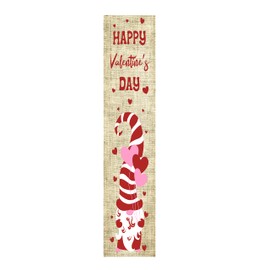 Twisted R Design Happy Valentines Day Sign - Unique Vertical Valentine's Day Wooden Sign, 24" Hanging/Standing Farmhouse Decor, Directly Printed Home Decorations For Valentines, Cozy Wall Decor, 2ft