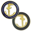 Tubal Cain Masonic Auto Emblem Car Decal Blue & Gold