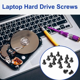 uxcell 50pcs Hard Drive Screws M3 x 4.7mm HDD SSD Hard Drive Mounting Screws Black Metal Hard Drive Replacement Screws for Laptop Hard Drive