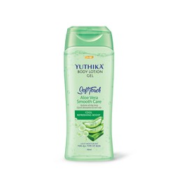 Yuthika Body Lotion Gel Aloe Vera Smooth Care 100ml Pack of 1, Soft Touch Gel Body Lotion for Summer, Winter, Light Moisture for Face and All Skin Types, Aloe Vera Body Lotion