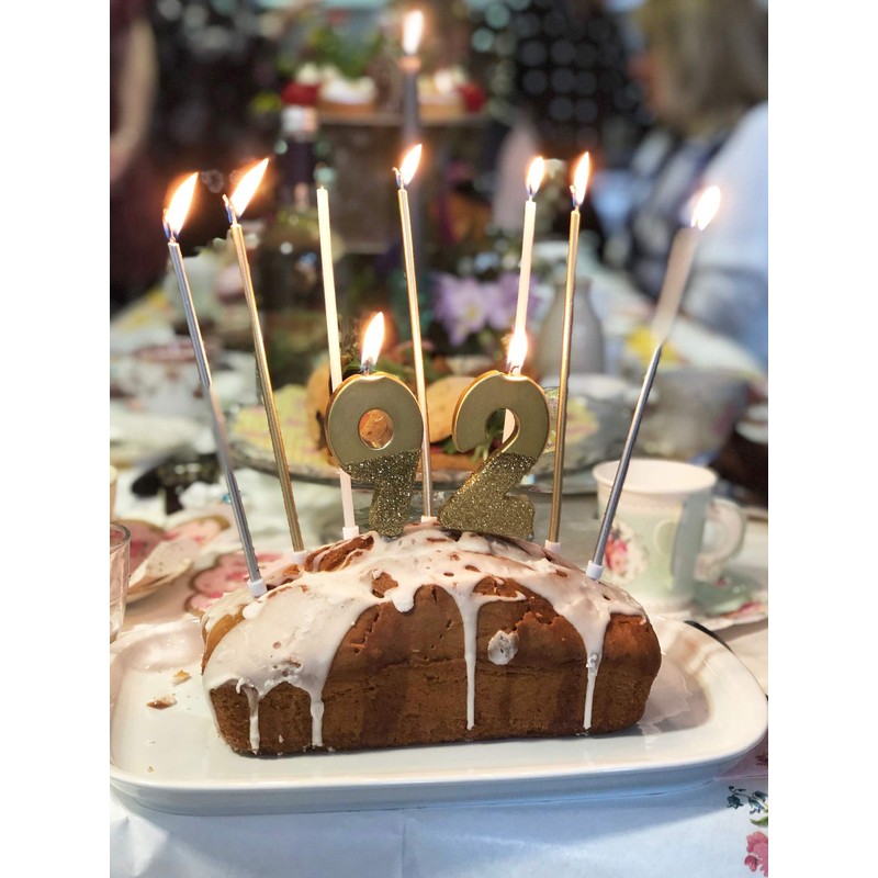 TalkingTables9 Birthday CandleCake TopperSingleGold Glitter