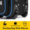 Kioqiear Double Roller 2 Ball Bowling Bag with Large Separate