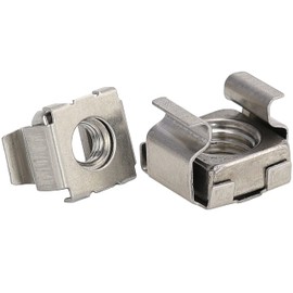 OPIOL QUALITY® Cage Nuts M6 for Sheet Thickness 1.7-2.7 mm Stainless Steel A2 V2A (Pack of 50) Square Cage Nut Nuts Box Nut Insert Nut Washers