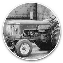 2 x 30cm Vinyl Stickers - Red Vintage Tractor Farming Agriculture Decals 43436