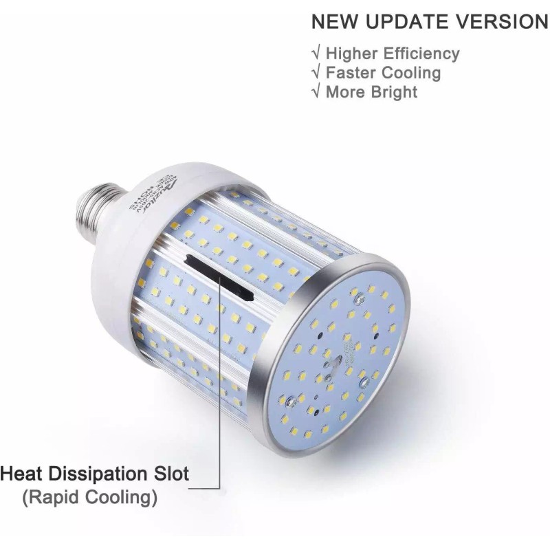 Auzilar 40W (280W Equivalent), Daylight, E26 Standard Base, LED Corn