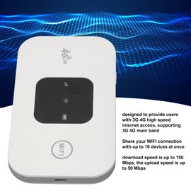 Tragbarer 4G-WLAN-Router, 4G-LTE-Router, 150 Mbit/s SIM-Karte, 10 Geräte, Wireless-USB-WLAN-Modem für Büro, Reisen, Roadtrip, Urlaub, Vermietung, Camping, Treffen