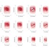 Red Blush Press on Nails Short Square Shape, 24Pcs Coffin
