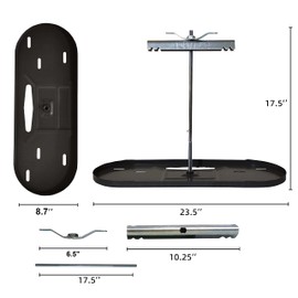 RVPNR RV Dual Propane Tank Cylinder Rack for Camper and Travel Trailer for 20lb Tanks, Black,