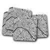 4 Set - Paris France Drinks Coaster - Map City