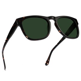 PRIVEL Acetate Polarized Sunglasses Hand-Crafted Frame UV Protection Classic Retro Sun Glasses Driving Fishing Shades for Men（PHM01P-2）